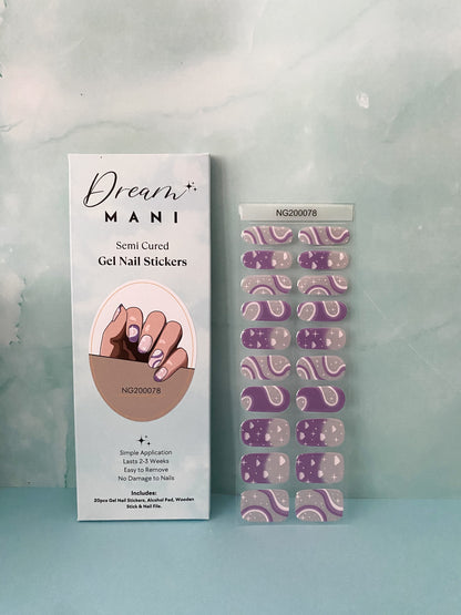 Violet Skies Gel Nail Sticker Kit