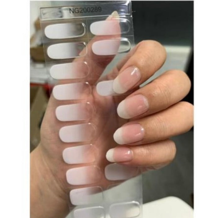 Milky French Tip Gel Nail Sticker Kit