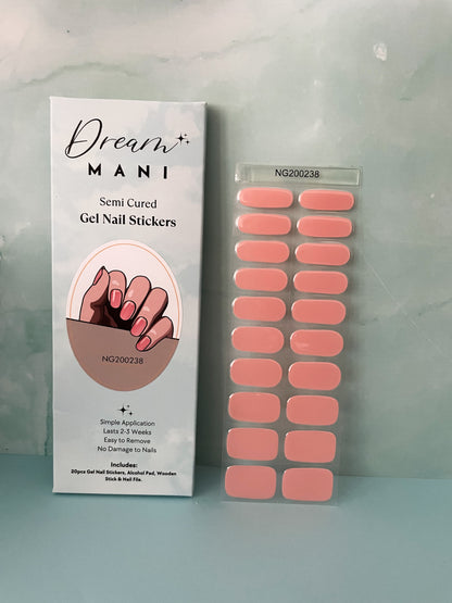 Coral Breeze Gel Nail Sticker Kit