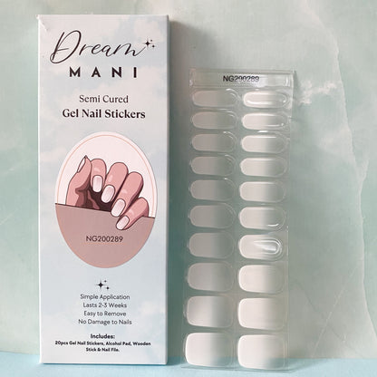 Milky French Tip Gel Nail Sticker Kit