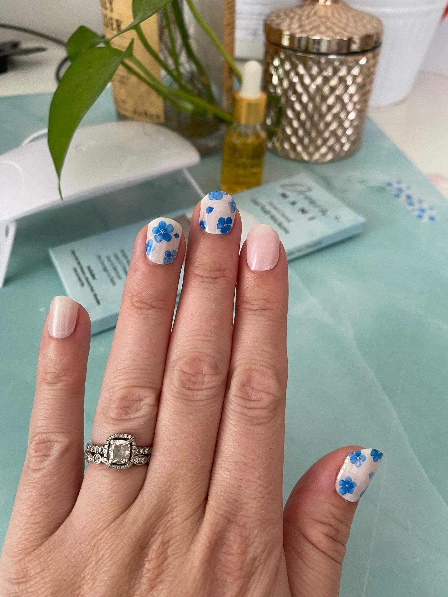 Blue Meadow Gel Nail Sticker Kit