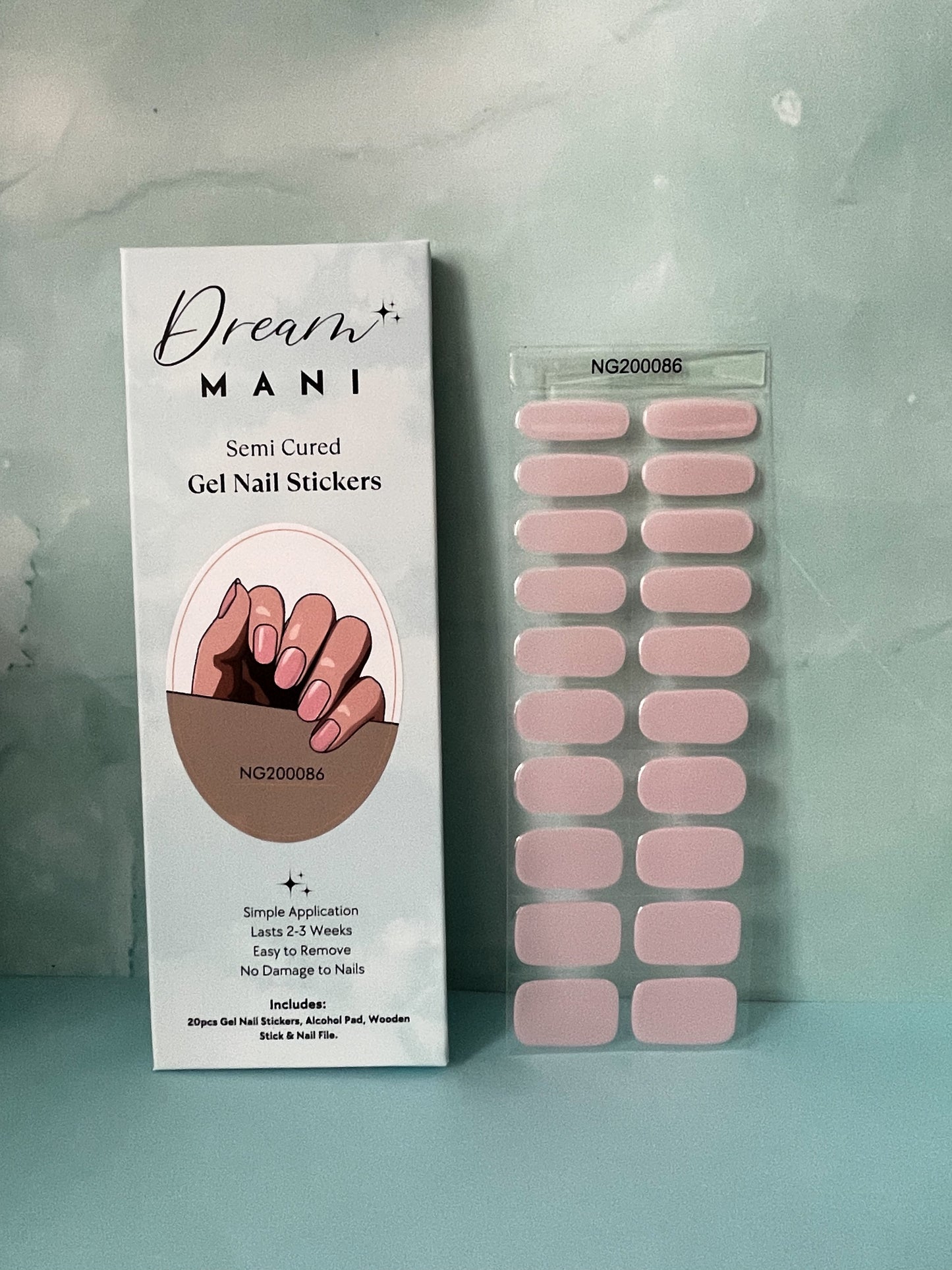 Blushing Sheer Gel Nail Sticker Kit