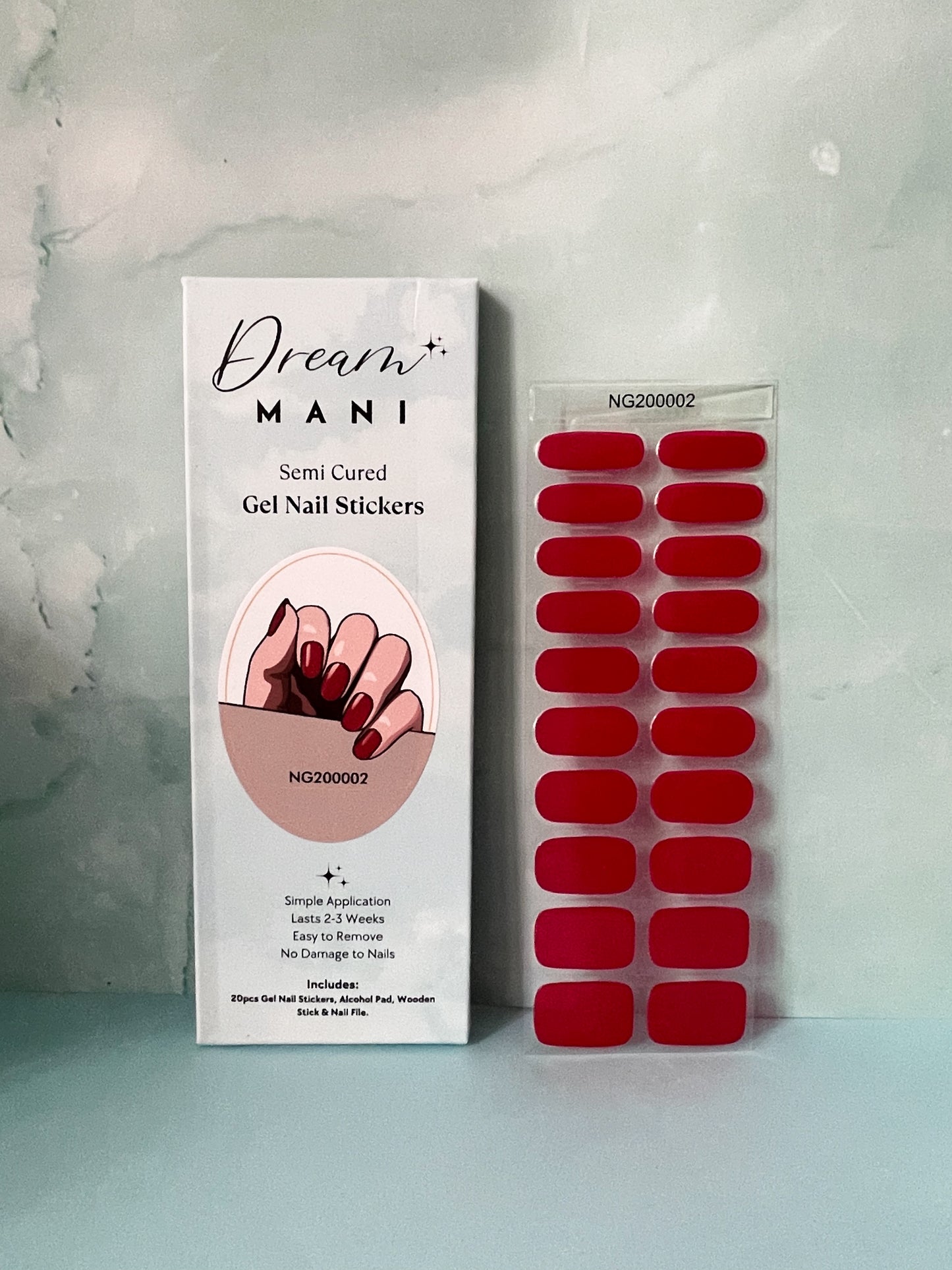 Cherry Bombshell Gel Nail Sticker Kit