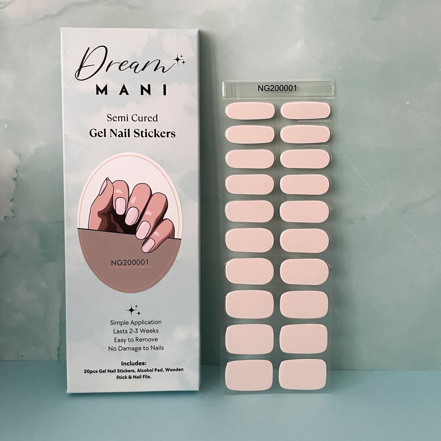 Baby Pink Gel Nail Sticker Kit