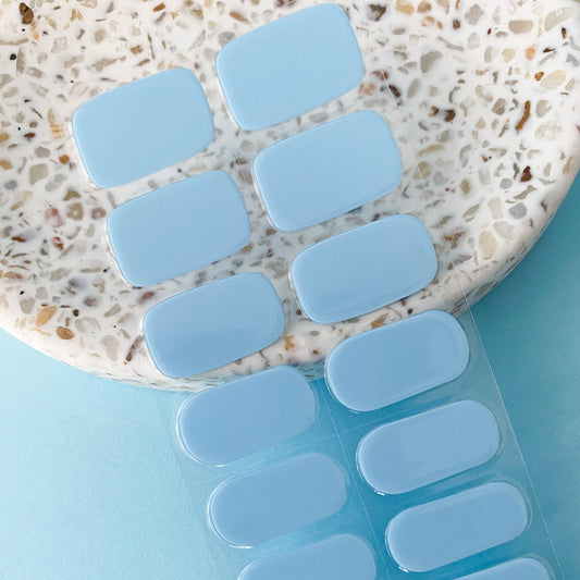 Serenity Blue Gel Nail Sticker Kit