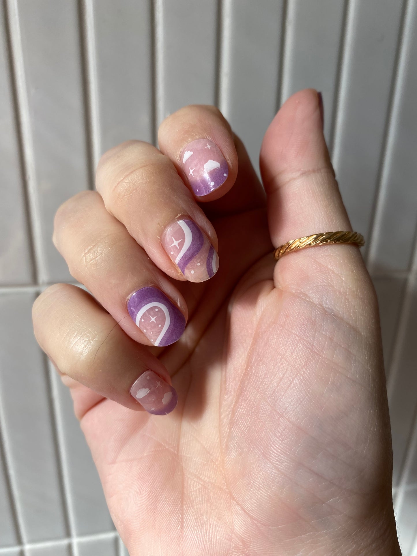 Violet Skies Gel Nail Sticker Kit