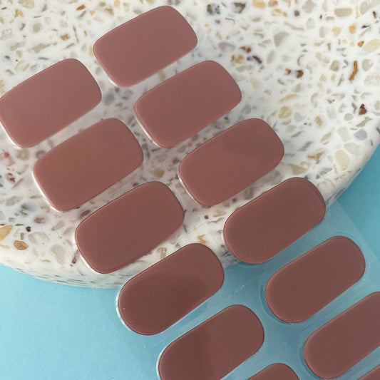 Mocha Gel Nail Sticker Kit