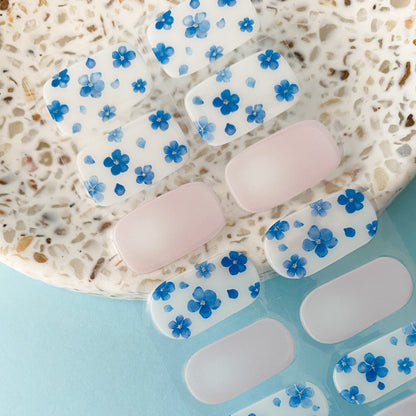 Blue Meadow Gel Nail Sticker Kit